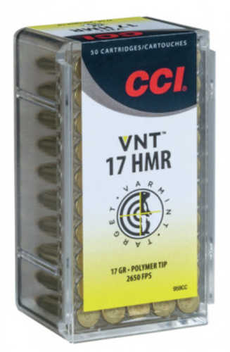 17 HMR 250 Rounds Ammunition CCI 17 Grain VNT